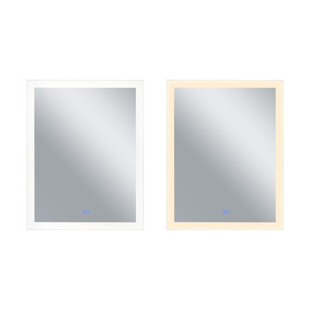 CWI LIGHTING Rectangle Matte White Led 30 In. Mirror From Our Abigail Collection 1233W30-36